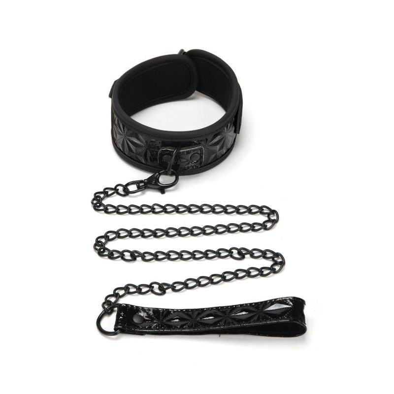 Whip Smart Diamond Collar And Leash - Black