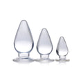 Triple Cones 3 Pc Anal Plug Set Black - Clear