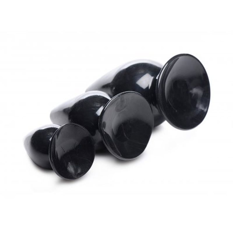 Triple Cones 3 Pc Anal Plug Set Black - Clear