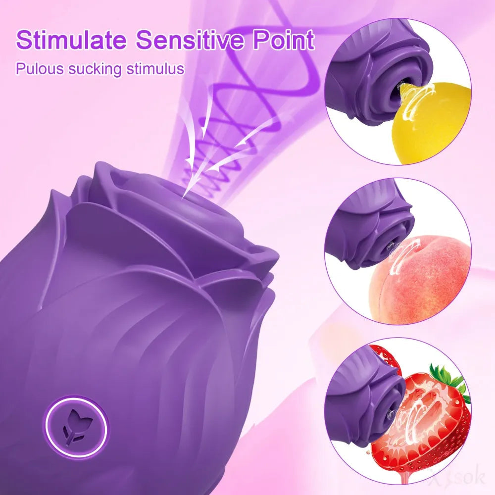 Clit Sucker Vibrator for Women Nipple Clit Stimulation Toy 18 - Gm42 Purple